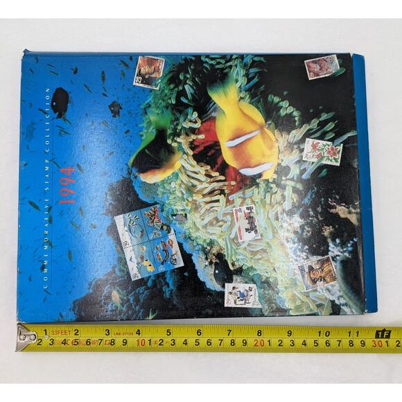 1994 Commemorative Stamp Collection Book Rockwell Moon Landing Steam Locomotives - Picture 12 of 13